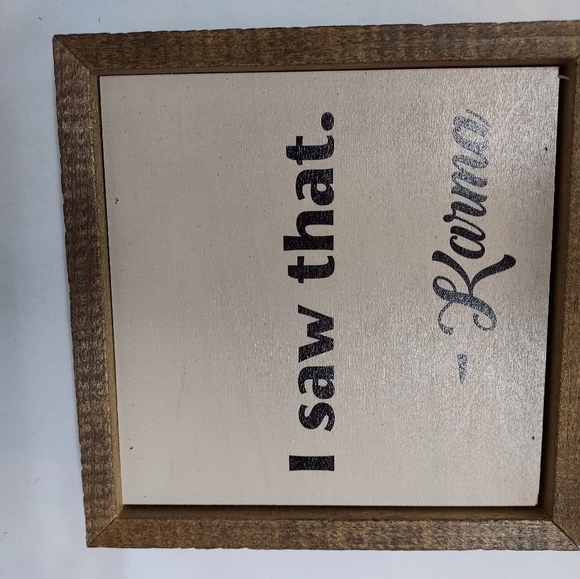 Rustic wooden framed quote. 6"×6" - Picture 2 of 2